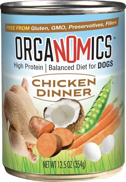 12/12.5oz Evanger's Dog Organomics Chicken Dinner - Food